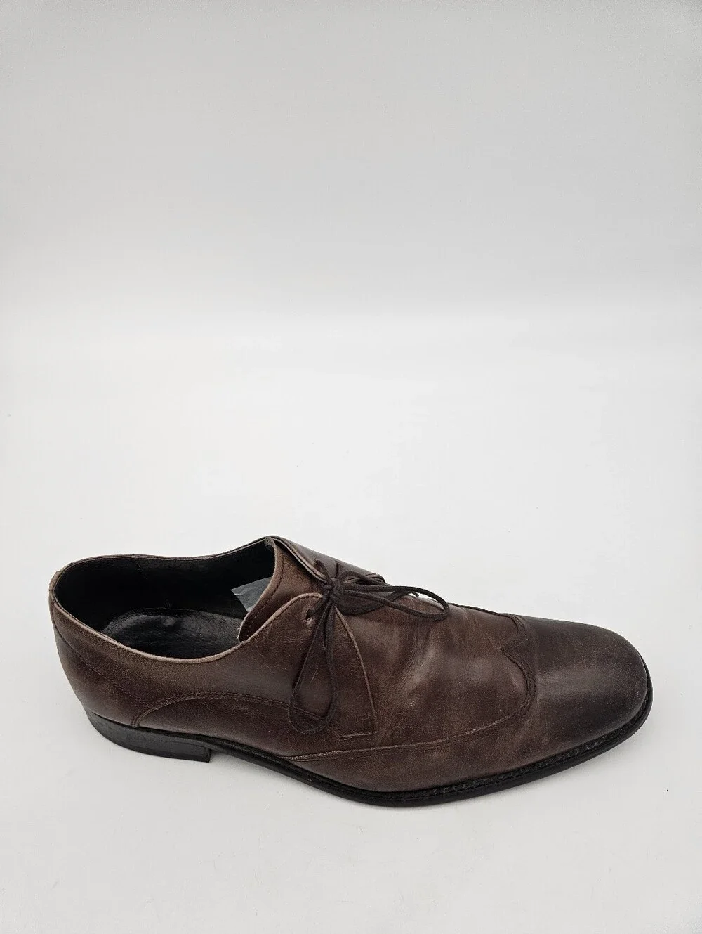 John Varvatos USA Wingtip Derby Mens Size 10M Brown Leather Dress Shoes